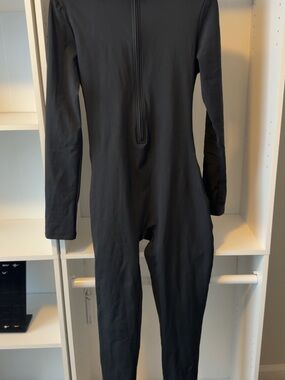 Black Thermal Fleece-Lined Zip Jumpsuit – XL – Never Worn